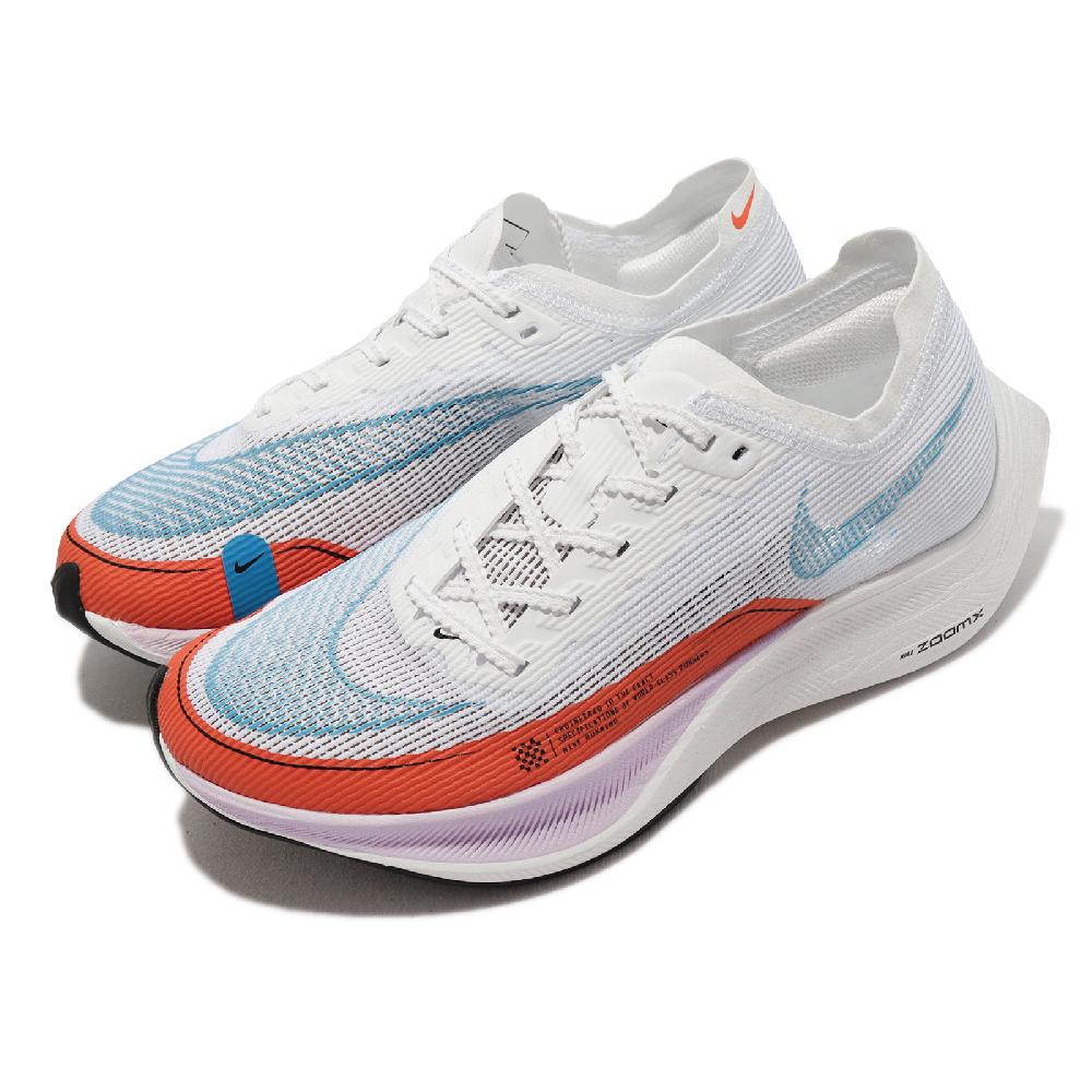 Nike 耐吉 競速跑鞋 Wmns ZoomX Vaporfly Next% 2 女鞋 白 橘 藍 回彈 碳板 運動 CU4123-102