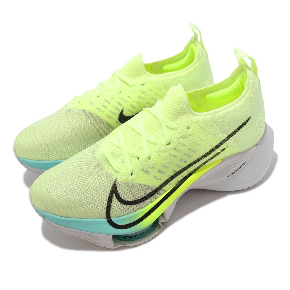 Nike 耐吉 慢跑鞋 Air Zoom Tempo NEXT% FK 螢光 黑 氣墊 女鞋 CI9924-700