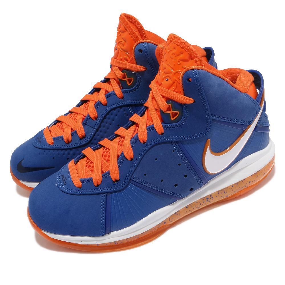 Nike 籃球鞋 Lebron VIII QS 運動 男鞋 氣墊 避震 包覆 支撐 明星款 球鞋 藍 橘 CV1750-400
