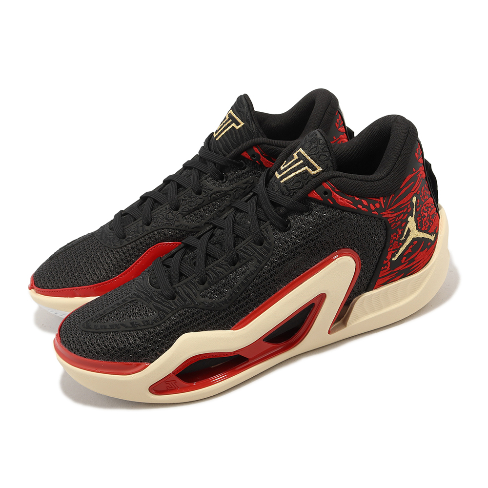 Nike 籃球鞋 Jordan Tatum 1 PF Zoo 男鞋 黑 紅 低筒 喬丹 DX6734-001