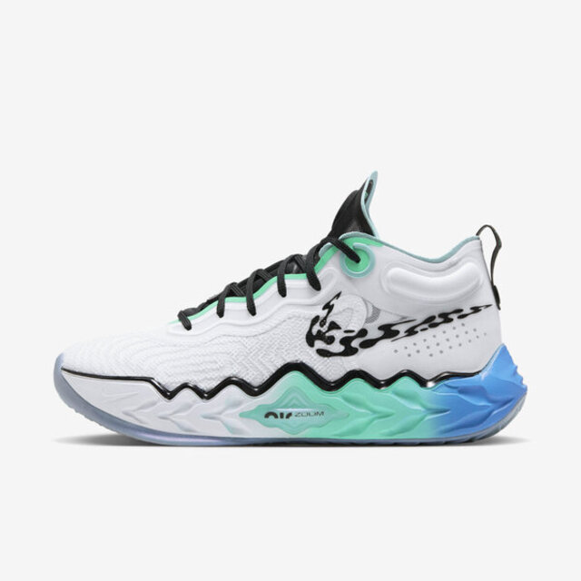 Nike Air Zoom G.T. Run EP [FN3421-104 男 籃球鞋 運動 球鞋 緩震 白 藍綠