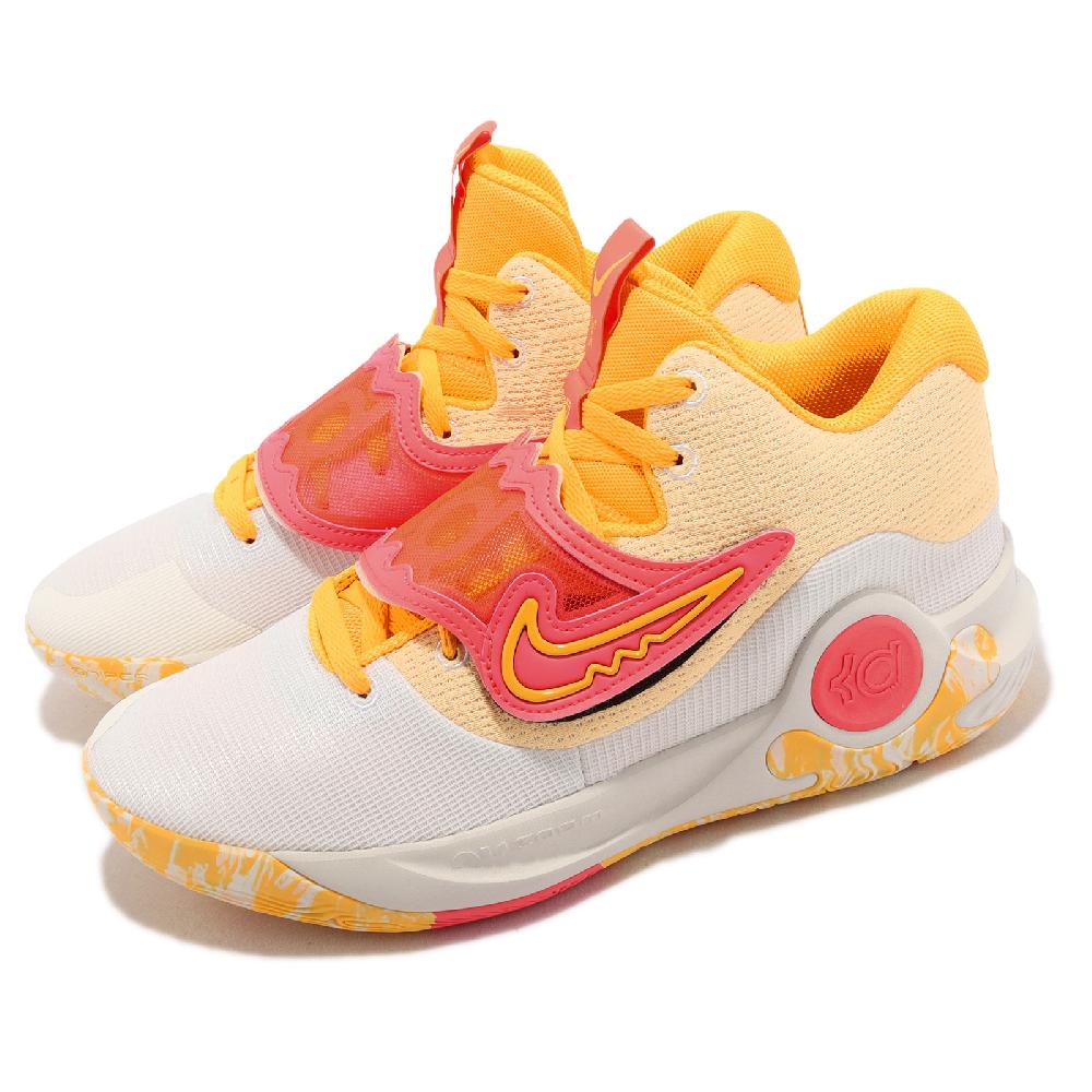 Nike 耐吉 籃球鞋 KD Trey 5 X EP 白 橘 魔鬼氈 Durant 杜蘭特 氣墊 平民版 DJ7554-100