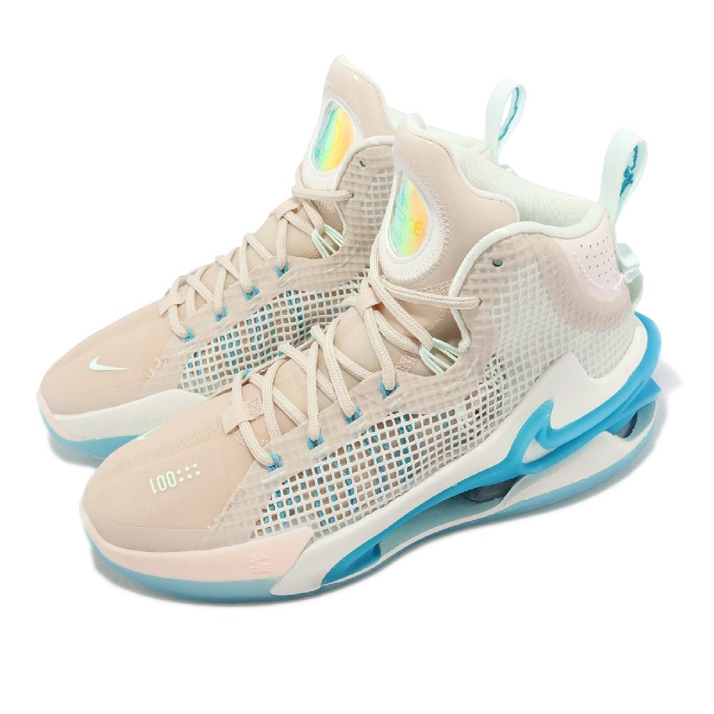 Nike 籃球鞋 Air Zoom G.T. Jump EP 男鞋 奶油白 藍 Vivid Sky 氣墊 運動鞋 DC9039-200