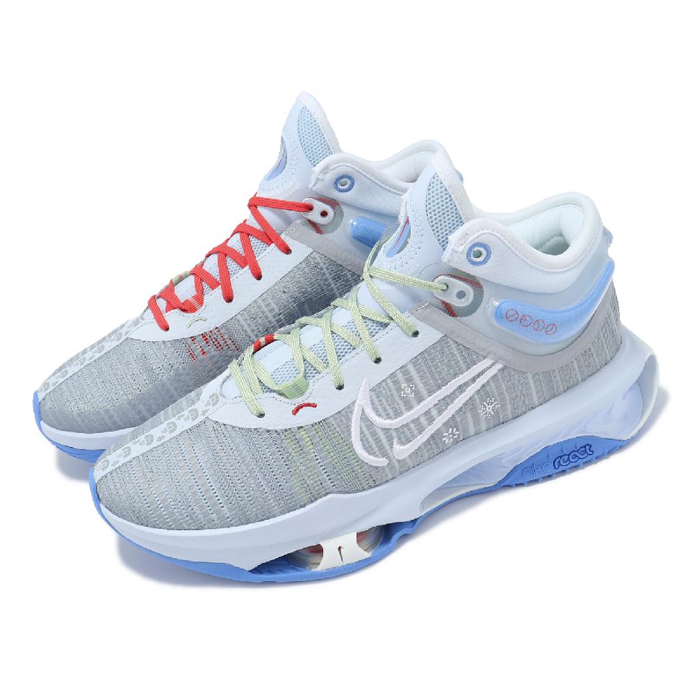 Nike 耐吉 籃球鞋 Air Zoom G.T. Jump 2 EP 男鞋 灰 藍 聖誕配色 氣墊 回彈 運動鞋 DJ9432-002