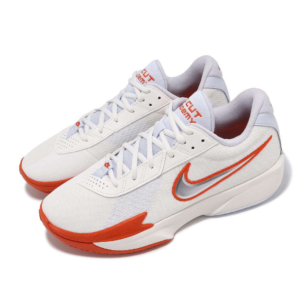 Nike 耐吉 籃球鞋 Air Zoom G.T. Cut Academy EP 白 橘 銀 男鞋 氣墊 FB2598-101