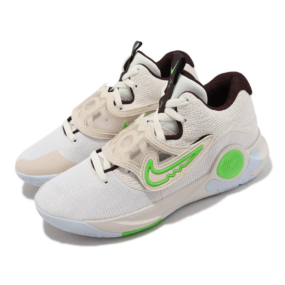 Nike 耐吉 籃球鞋 KD Trey 5 X EP 男鞋 米白 綠 氣墊 杜蘭特 魔鬼氈 DJ7554-014