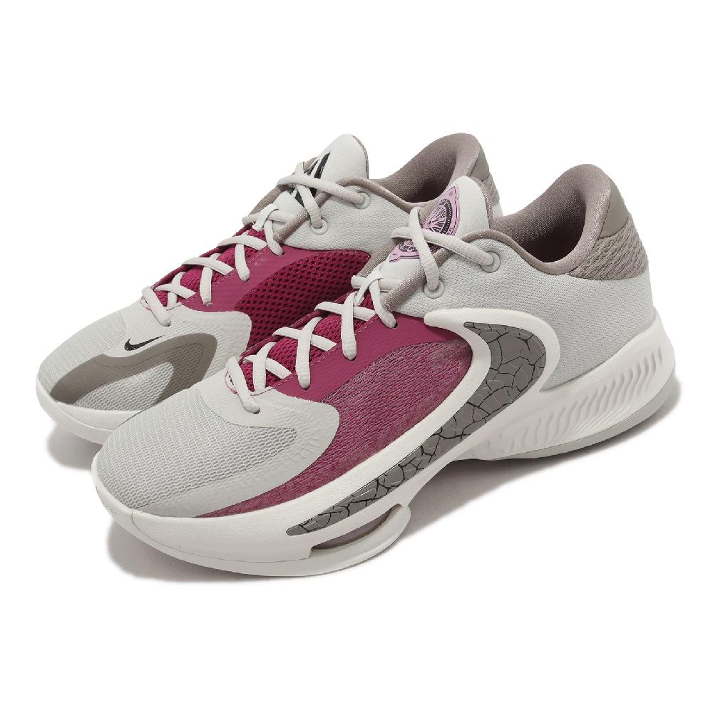 Nike 籃球鞋 Zoom Freak 4 EP 男鞋 乾燥玫瑰 米白 字母哥 4代 爆裂紋 Sweet Beet DJ6148-002