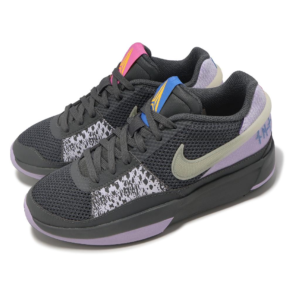 Nike 耐吉 籃球鞋 Ja 1 GS 大童 女鞋 灰 紫 Night 氣墊 Morant 運動鞋 DX2294-002