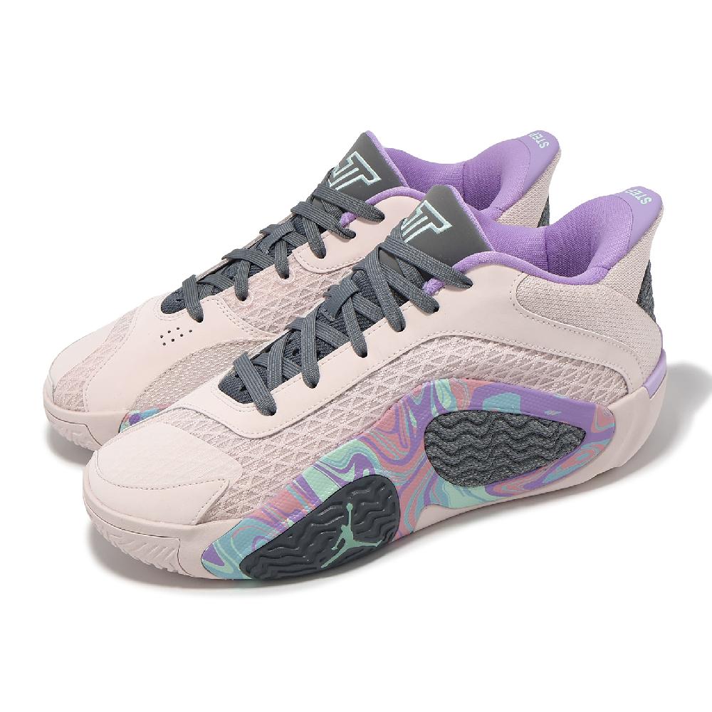 Nike 耐吉 籃球鞋 Jordan Tatum 2 GS 大童 女鞋 粉 灰 Sidewalk Chalk 運動鞋 FJ6459-600