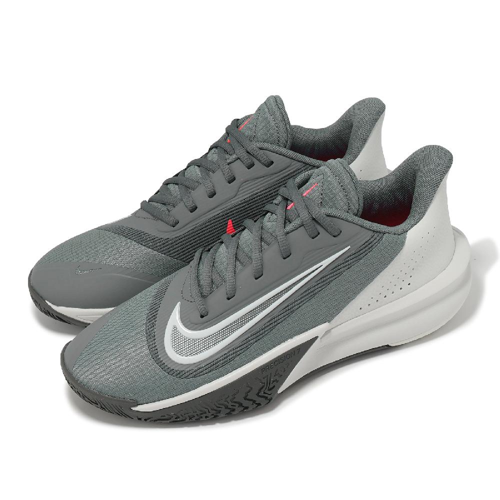 Nike 耐吉 籃球鞋 Precision VII 男鞋 灰 紅 輕量 運動鞋 FN4322-003