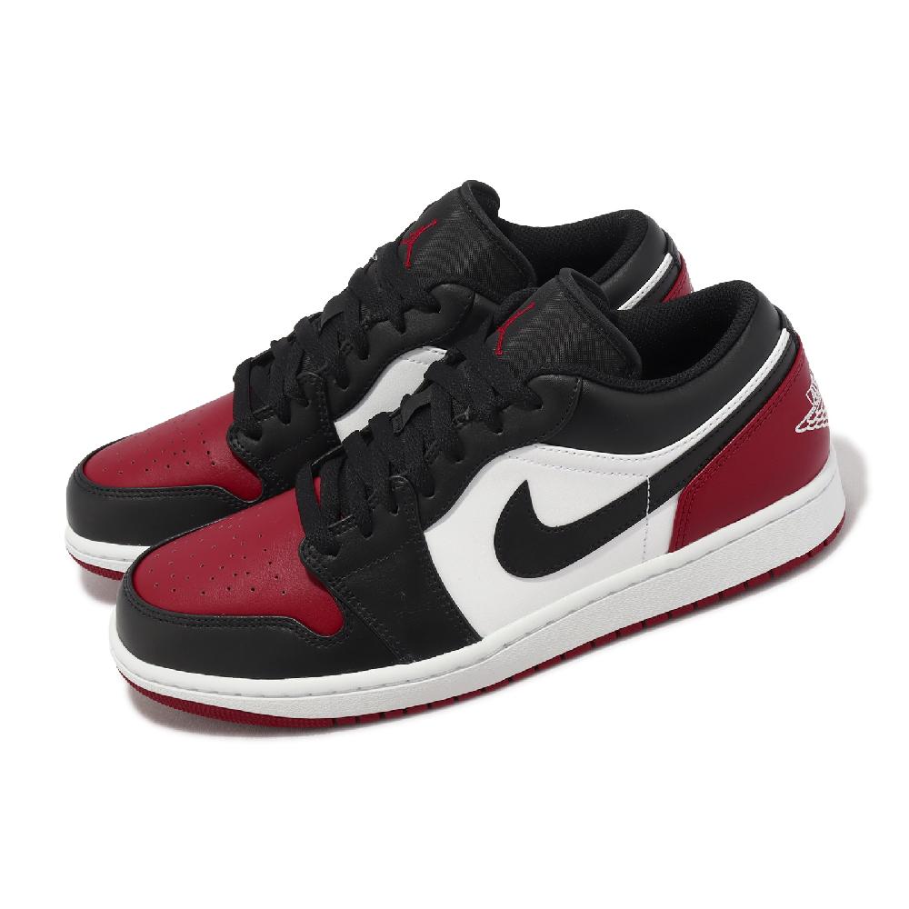 Nike 耐吉 Air Jordan 1 Low Bred Toe 黑 紅 低筒 男鞋 AJ1 553558-161