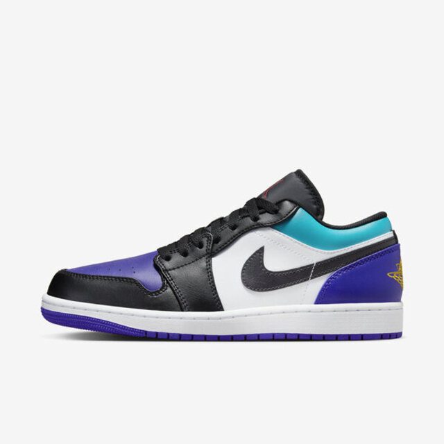 Nike Air Jordan 1 Low [553558-154 男 休閒鞋 運動 喬丹 AJ1 低筒 拚色 白黑紫