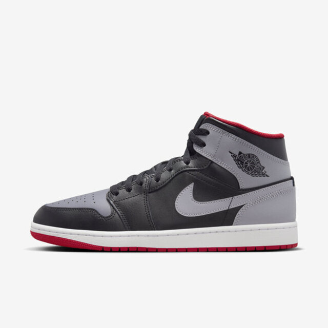 Nike Air Jordan 1 Mid [DQ8426-006 男 休閒鞋 運動 喬丹 中筒 AJ1 皮革 灰黑紅
