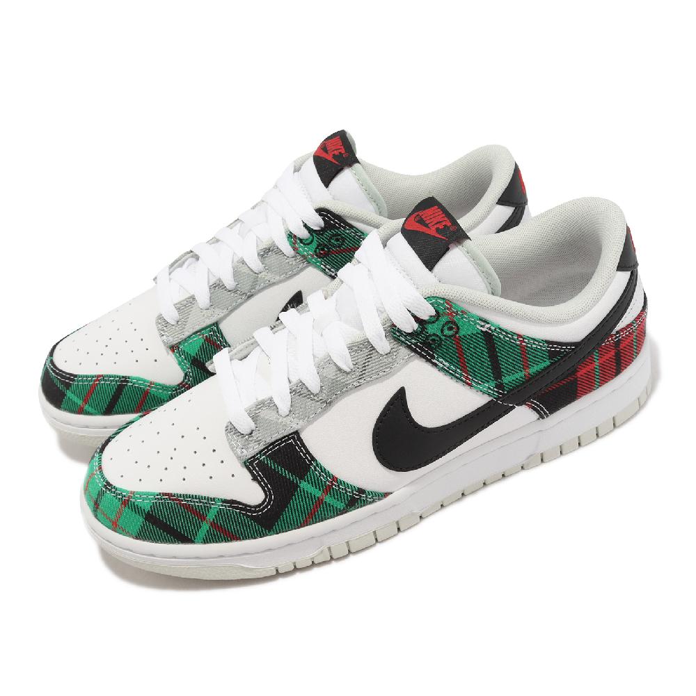 Nike 耐吉 休閒鞋 Dunk Low Retro PRM 男鞋 深綠 紅 白 格紋 蘇格蘭格紋 DV0827-100