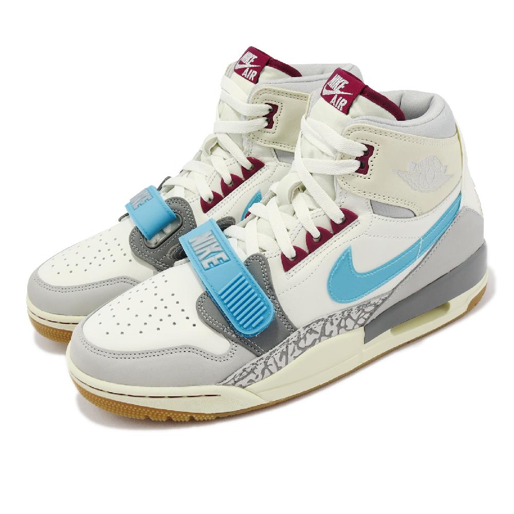 Nike 耐吉 休閒鞋 Air Jordan Legacy 312 男鞋 奶油白 藍 灰 喬丹 爆裂紋 魔鬼氈 高筒 FB1875-141
