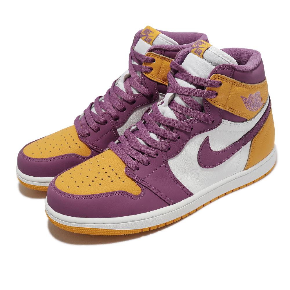 Nike 耐吉 休閒鞋 Air Jordan 1 Retro High OG 男鞋 紫 金 Brotherhood AJ1 555088-706
