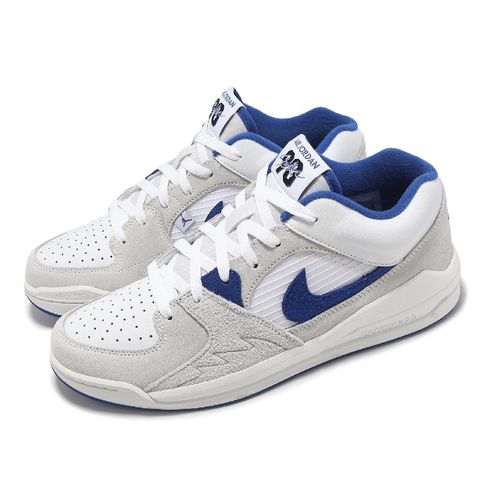 Nike 耐吉 休閒鞋 Jordan Stadium 90 男鞋 米白 藍 麂皮 喬丹 緩震 DX4397-104