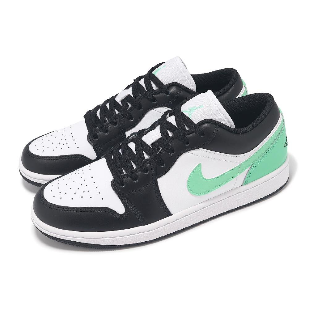 Nike 耐吉 休閒鞋 Air Jordan 1 Low Green Glow 男鞋 黑 蒂芬妮綠 AJ1 一代 553558-131
