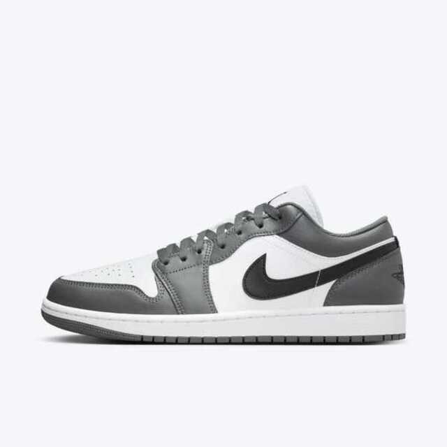 Nike Air Jordan 1 Low 553558-152 男 休閒鞋 AJ1 皮革 低筒 喬丹 鐵灰白