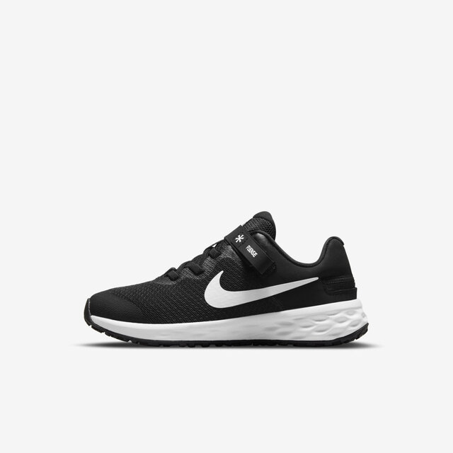 Nike Revolution 6 Flyease NN PS [DD1114-003 中童 慢跑鞋 運動 緩震 黑白