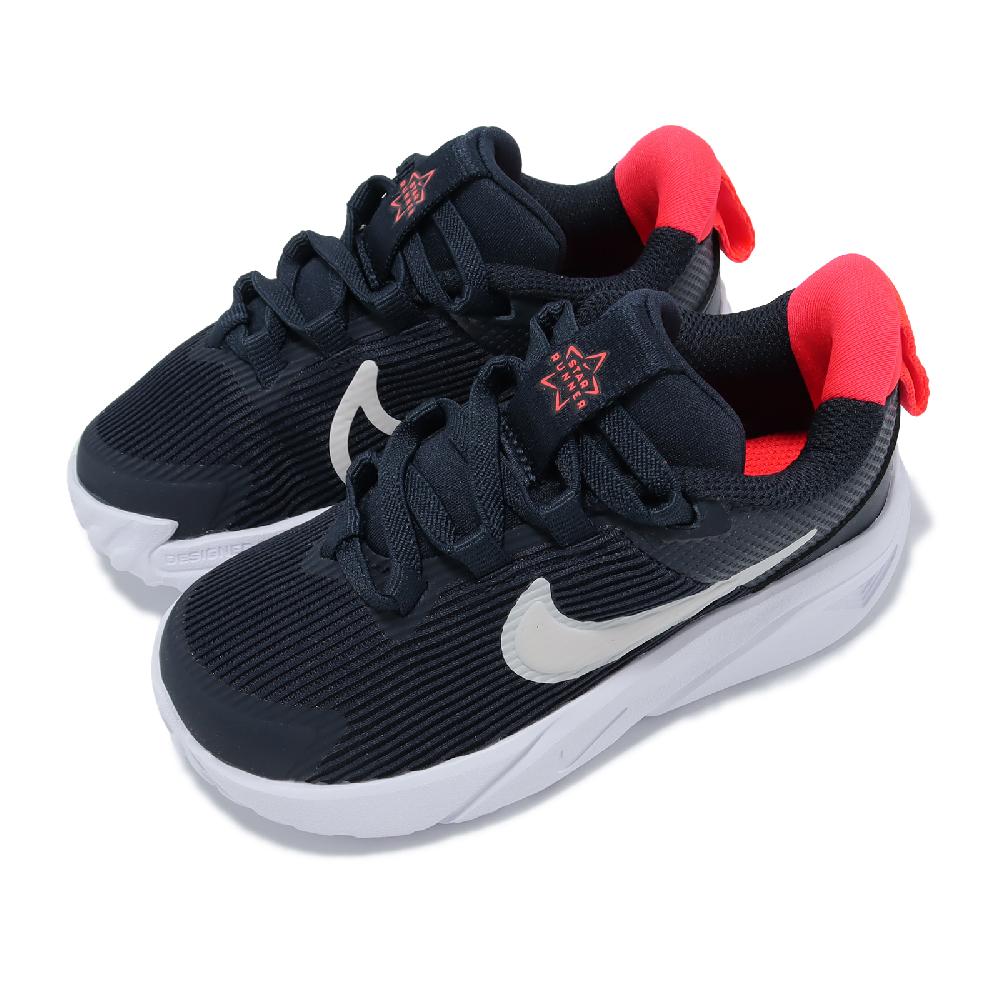 Nike 耐吉 童鞋 Star Runner 4 NN TD 深藍 白 紅 小童 學步鞋 運動鞋 DX7616-401