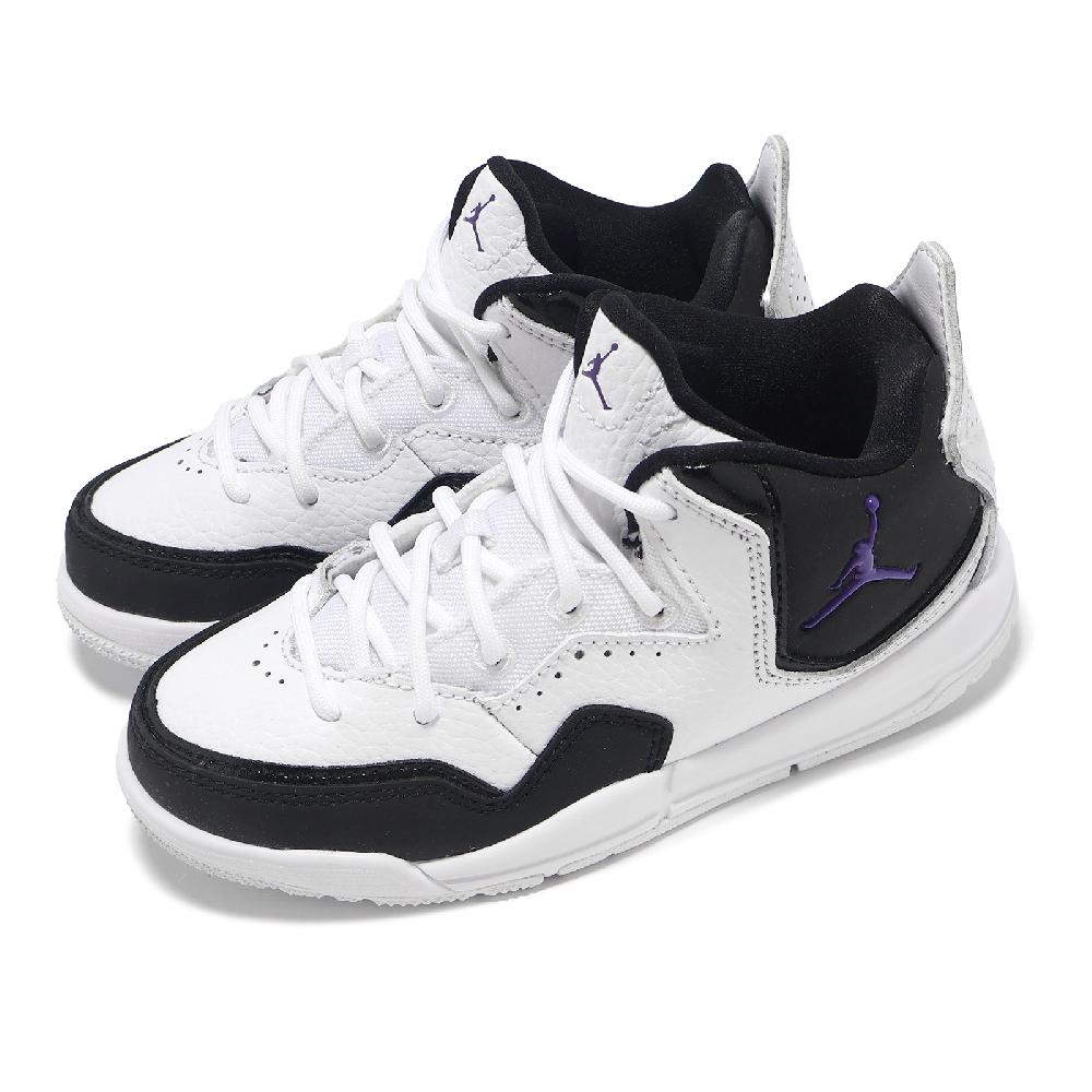 Nike 耐吉 童鞋 Jordan Courtside 23 PS 白 黑 紫 中童 小朋友 喬丹 休閒鞋 AQ7734-104