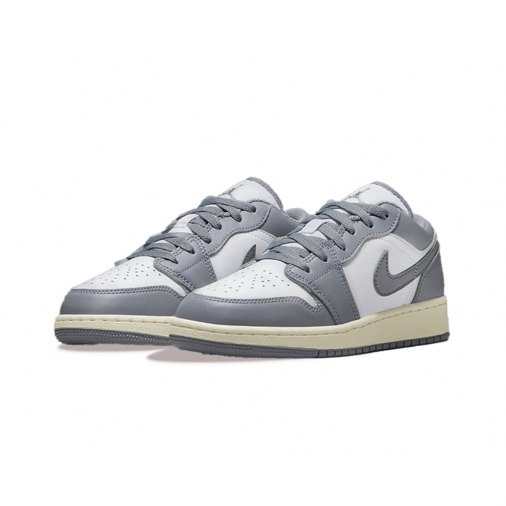 Air Jordan 1 Low Vintage Grey 復古灰 奶油底 大童 休閒鞋 553560-053