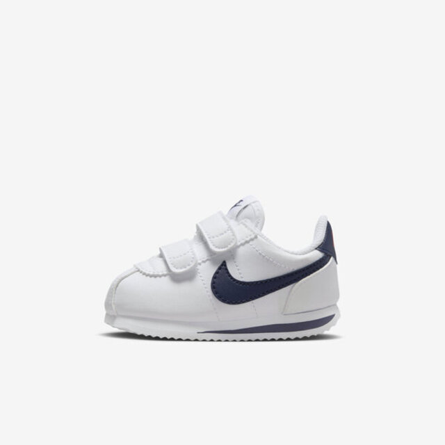 Nike Cortez Basic SL TDV [904769-106 小童 休閒鞋 經典 阿甘鞋 魔鬼氈 白 深藍