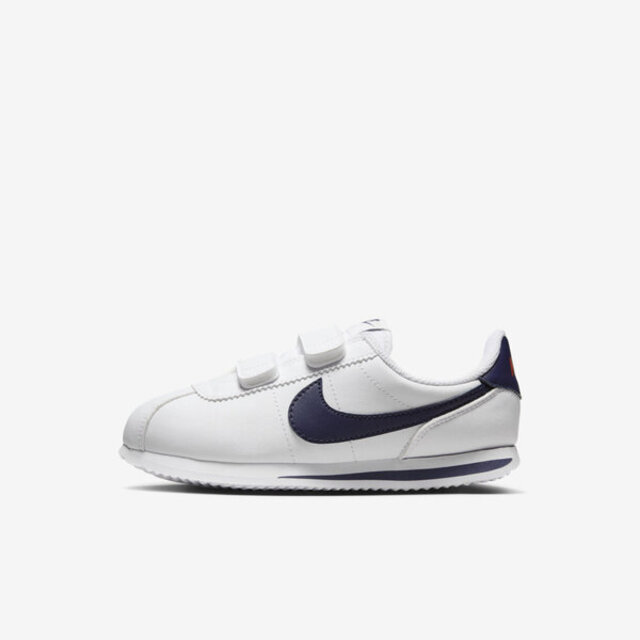 Nike Cortez Basic SL PSV [904767-106 中童 休閒鞋 經典 阿甘鞋 魔鬼氈 白 深藍