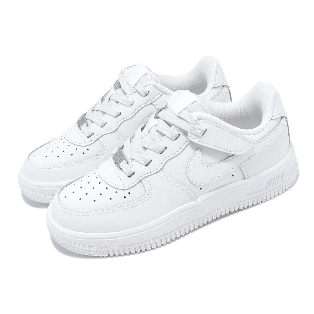 Nike 耐吉 童鞋 Force 1 Low Easyon PS 中童鞋 白 皮革 魔鬼氈 AF1 經典 休閒鞋 FN0237-111