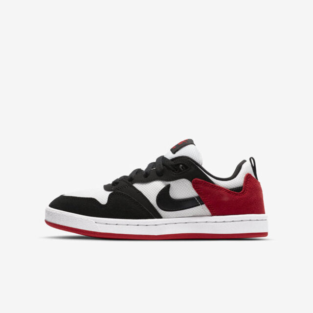 Nike SB Alleyoop GS [CJ0883-102 大童 滑板鞋 運動 休閒 復古 緩震 舒適 白黑紅