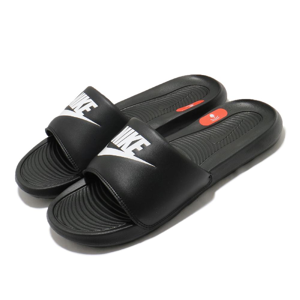Nike 耐吉 拖鞋 Victori One Slide 男鞋 女鞋 黑 白 大Logo 輕便 套腳 一片拖 情侶拖 CN9675-002