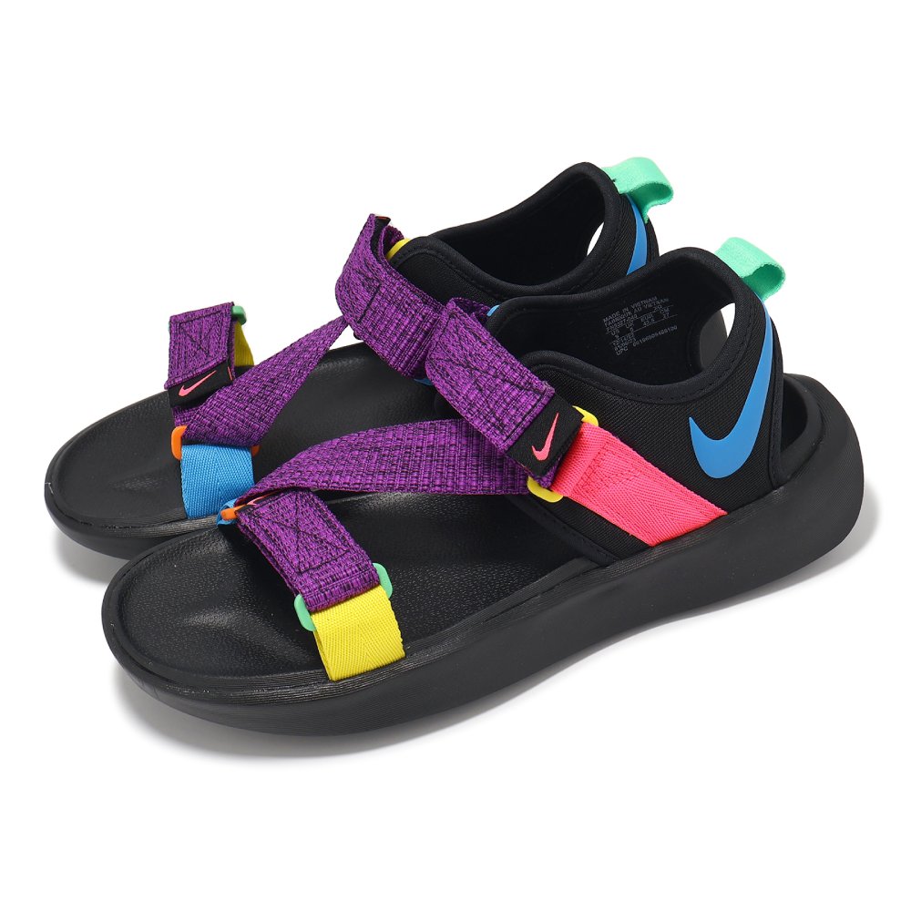 Nike 耐吉 涼鞋 Vista Sandal 男鞋 藍 紫 魔鬼氈 緩衝 涼拖鞋 FN9327-040