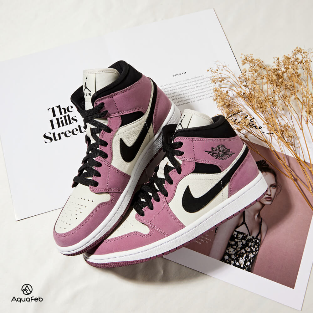 Nike Air Jordan 1 Mid SE 女鞋 紫色 白色 AJ1 高筒 籃球鞋 休閒鞋 DC7267-500
