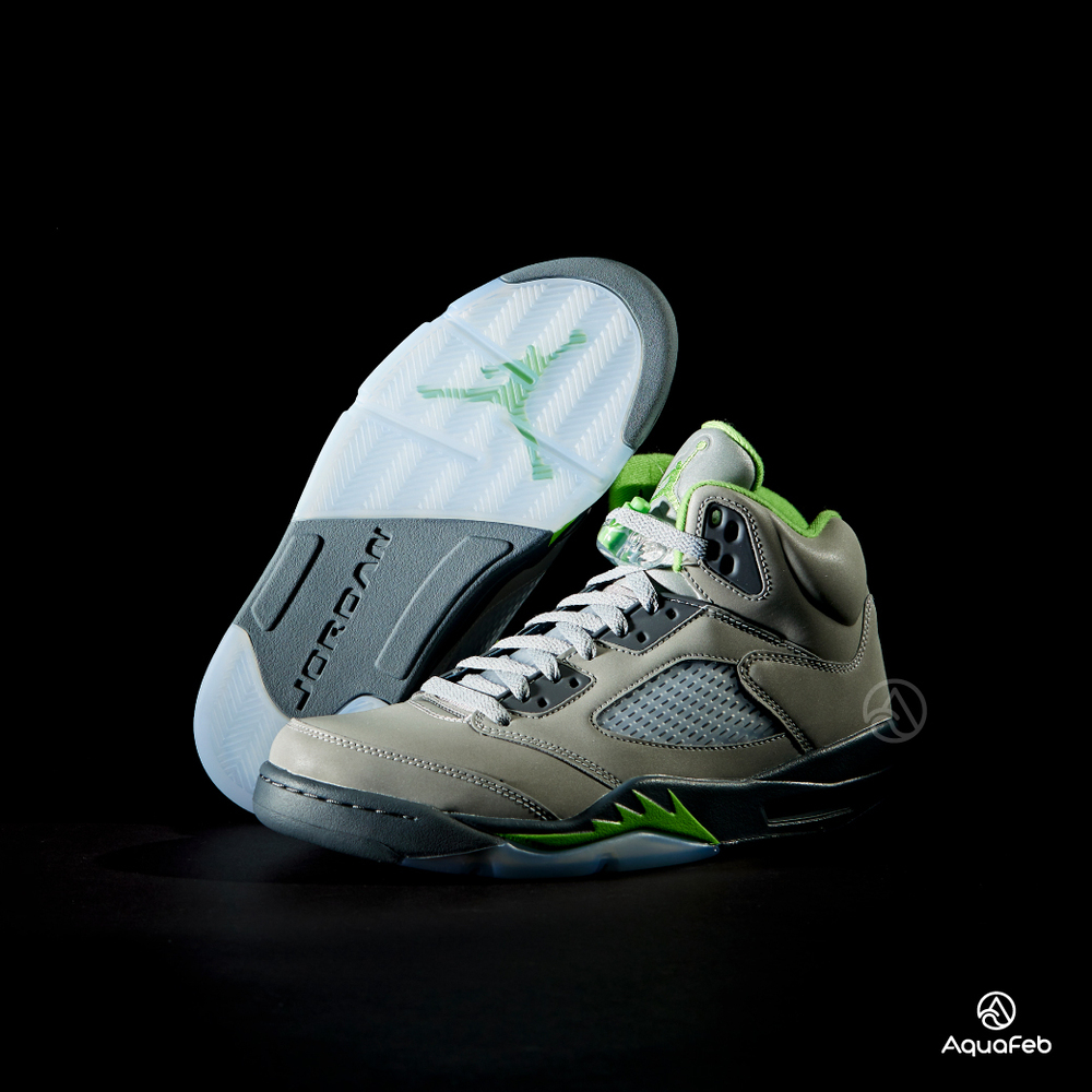 Nike Air Jordan 5 Retro Green Bean 男鞋 灰色 AJ5 籃球鞋 DM9014-003