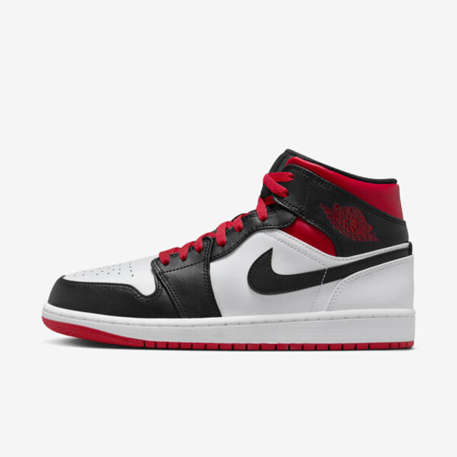 Nike Air Jordan 1 Mid [DQ8426-106 男 休閒鞋 喬丹 AJ1 黑腳趾 中筒 白黑紅