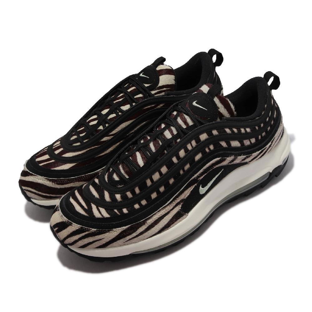 Nike 高爾夫球鞋 Air Max 97 Golf NRG 男女鞋 氣墊 避震 經典鞋型 斑馬紋 黑 棕 DH1313-001