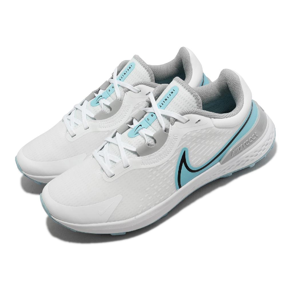 Nike 高爾夫球鞋 Infinity Pro 2 Wide 寬楦 男鞋 白 藍 灰 緩震 高球 運動鞋 DM8449-114