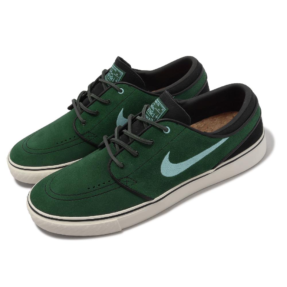 Nike 滑板鞋 SB Zoom Janoski OG+ 男鞋 綠 黑 麂皮 休閒鞋 DV5475-300