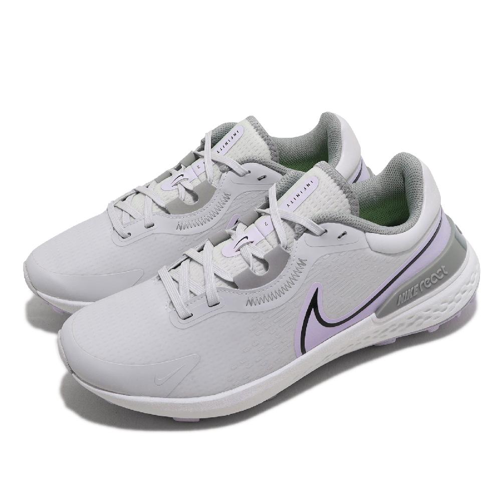 Nike 耐吉 高爾夫球鞋 Infinity Pro 2 Wide 寬楦 男鞋 灰 紫 緩震 高球 運動鞋 DM8449-005