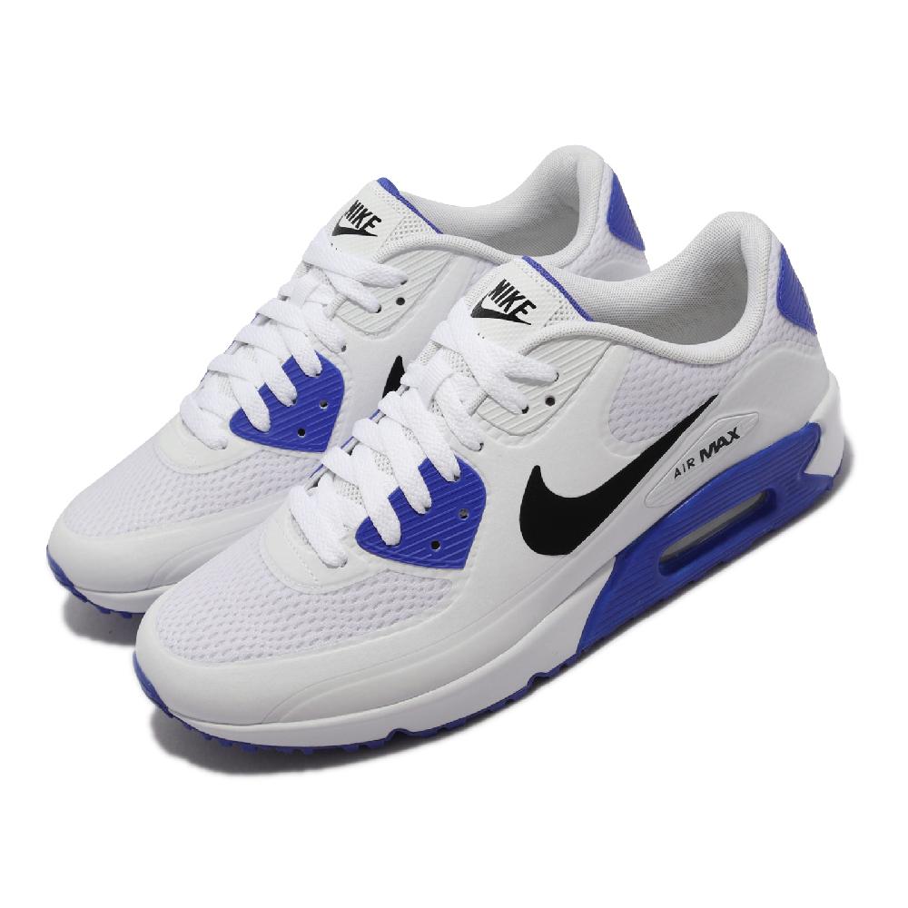 Nike 耐吉 高爾夫球鞋 Air Max 90 Golf 男女鞋 氣墊避震 經典款 防水 白藍 CU9978-106