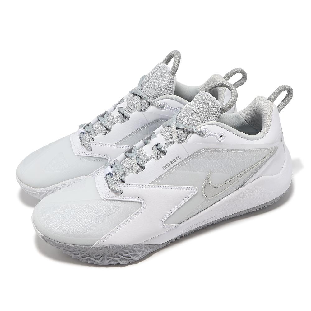 Nike 耐吉 排球鞋 Air Zoom HyperAce 3 男鞋 女鞋 灰 銀 緩衝 室內運動 羽排鞋 運動鞋 FQ7074-001