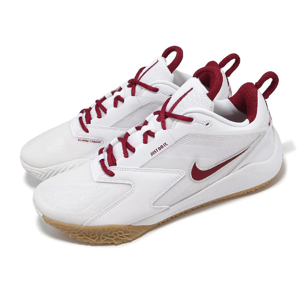 Nike 耐吉 排球鞋 Air Zoom HyperAce 3 男鞋 女鞋 白 紅 緩衝 室內運動 羽排鞋 運動鞋 FQ7074-100