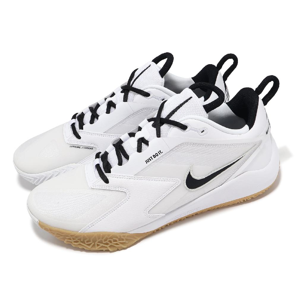 Nike 耐吉 排球鞋 Air Zoom HyperAce 3 男鞋 女鞋 白 黑 緩衝 室內運動 羽排鞋 運動鞋 FQ7074-101