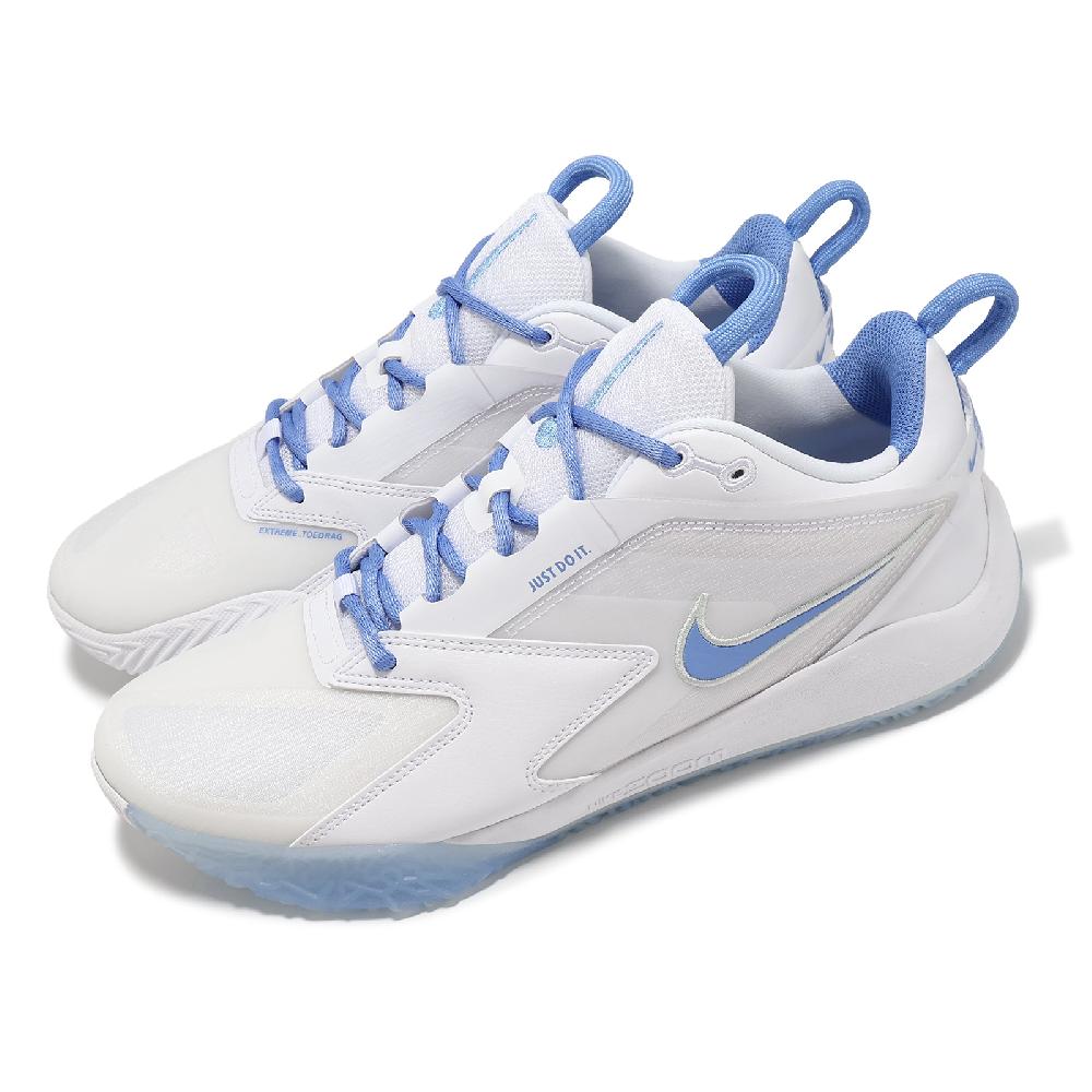 Nike 耐吉 排球鞋 Air Zoom HyperAce 3 男鞋 女鞋 白 水藍 緩衝 室內運動 羽排鞋 運動鞋 FQ7074-103
