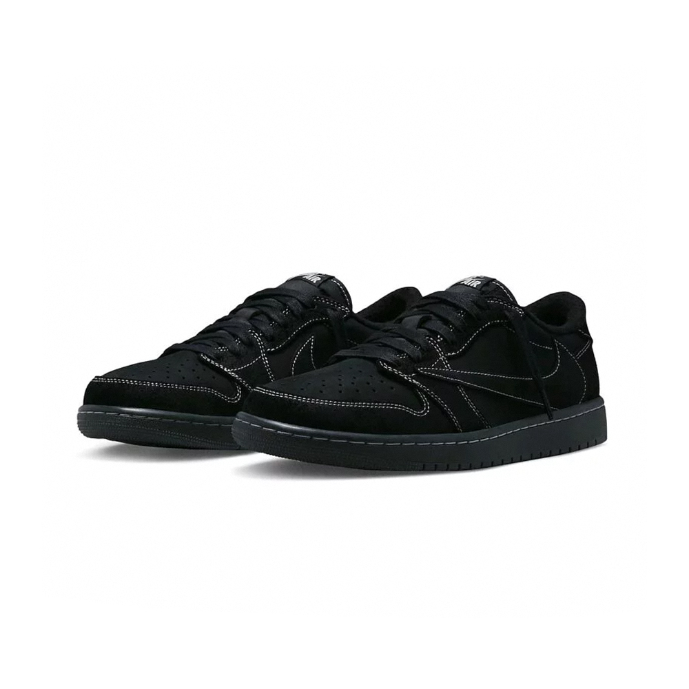 Travis Scott x Air Jordan 1 Low OG Black Phantom 全黑幻影 倒勾 男休閒鞋 DM7866-001