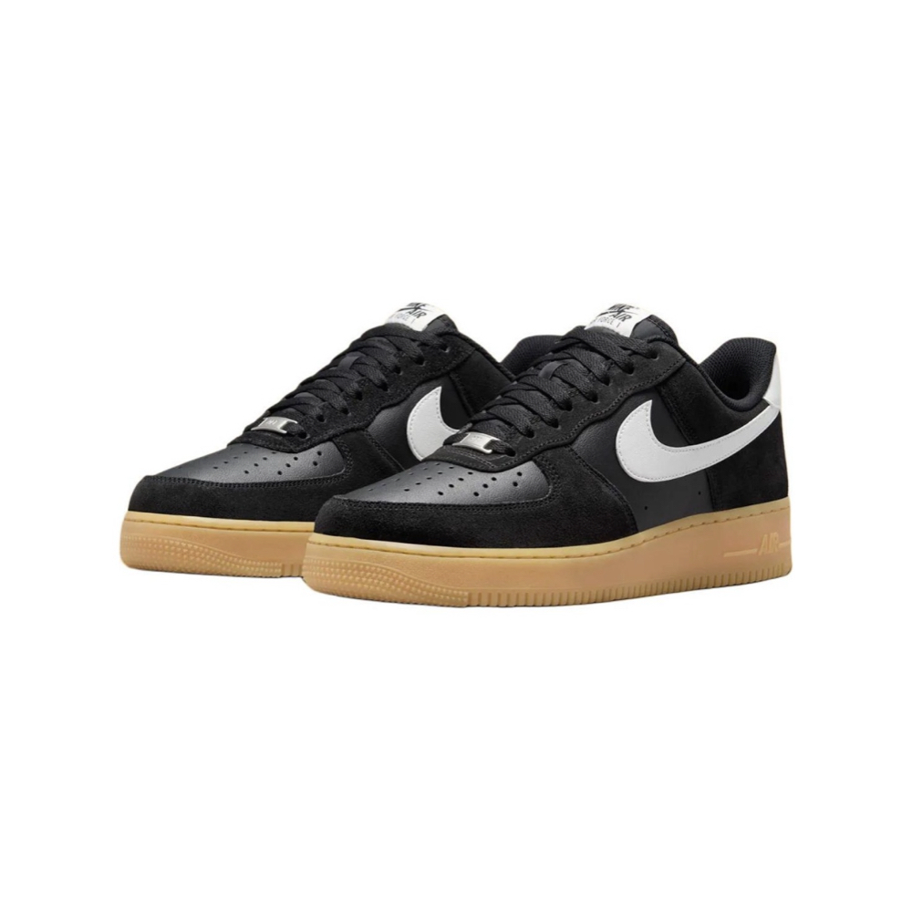 Nike Air Force 1 Low Black Suede Gum 黑色麂皮 焦糖底 舒適 休閒鞋 男鞋 FQ8714-004