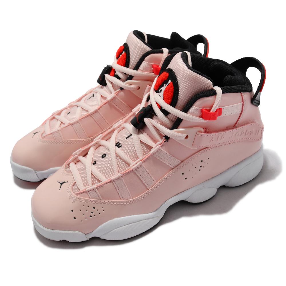 Nike 休閒鞋 Jordan 6 Rings GS 女鞋 喬丹 經典鞋款元素 氣墊 避震 穿搭 玫瑰粉 白 323419-602