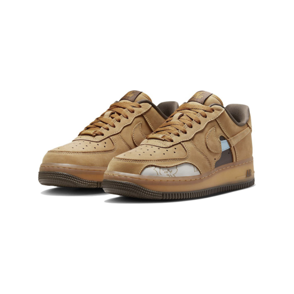 Nike Air Force 1 Low 07 Cut Out Wheat W 摩卡咖啡棕 DQ7580-700