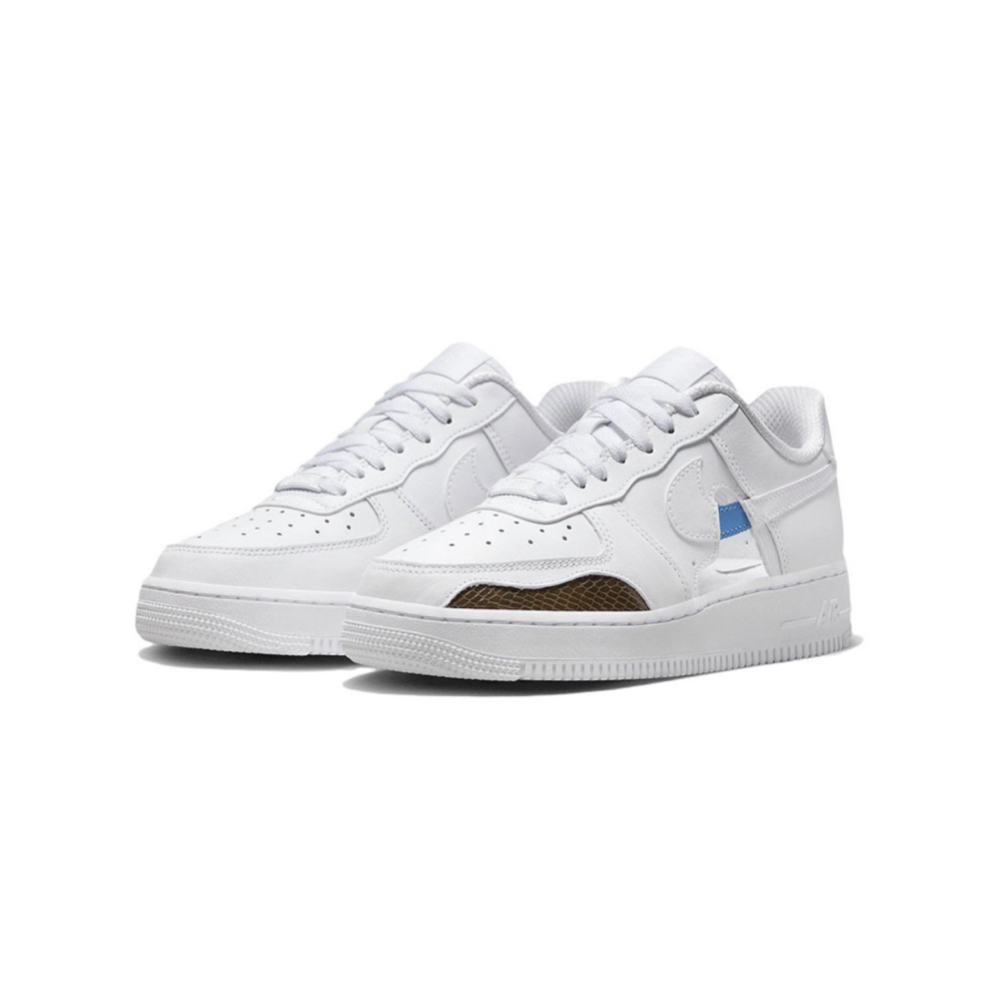 Nike Air Force 1 Low 07 Cut Out White W 鏤空 鱷魚紋 男女鞋 FB1906-100